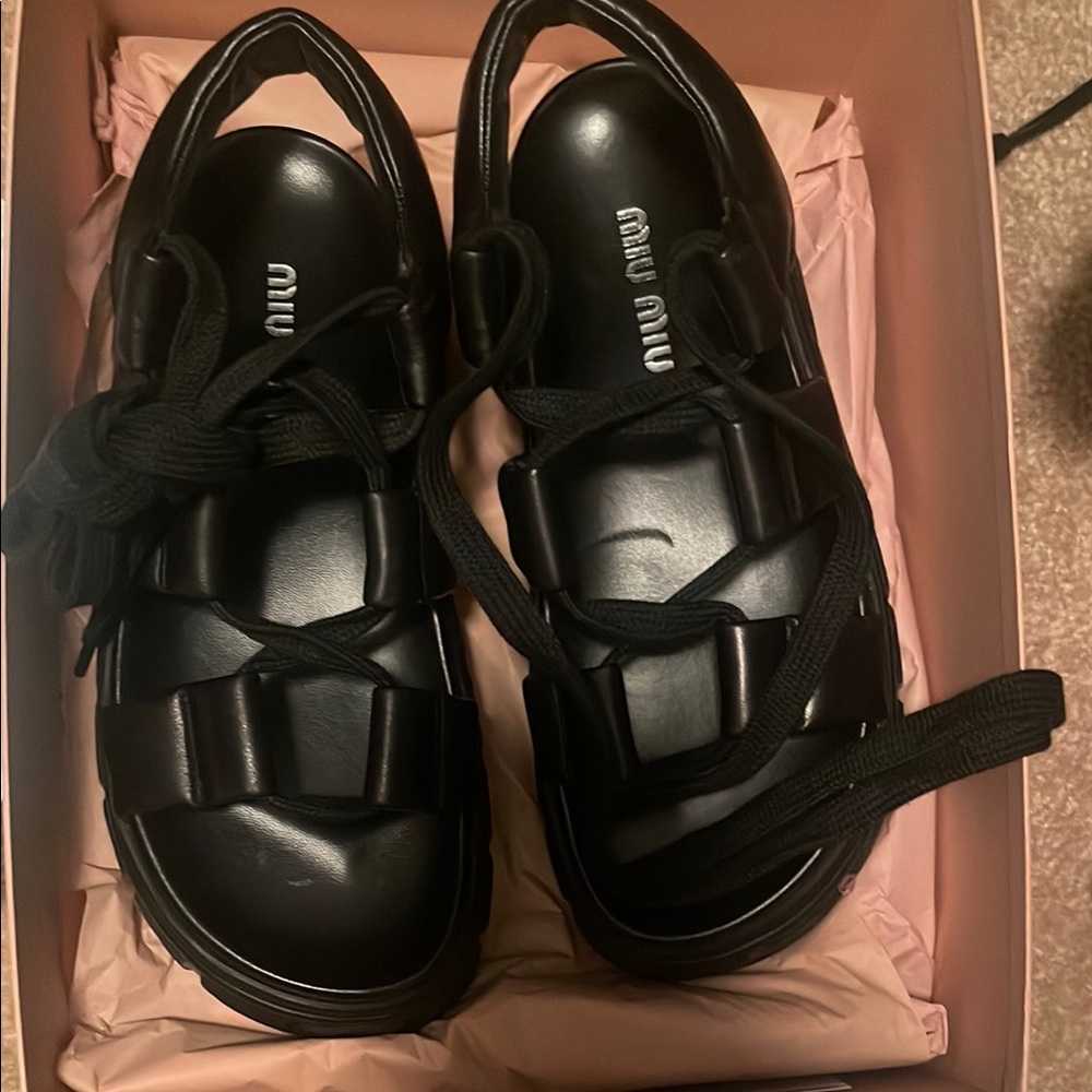 Miu Miu Black Sandals
